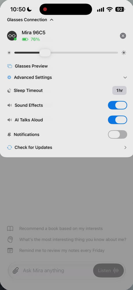 Sound Effects, AI Talks Aloud, Notifications and updates.