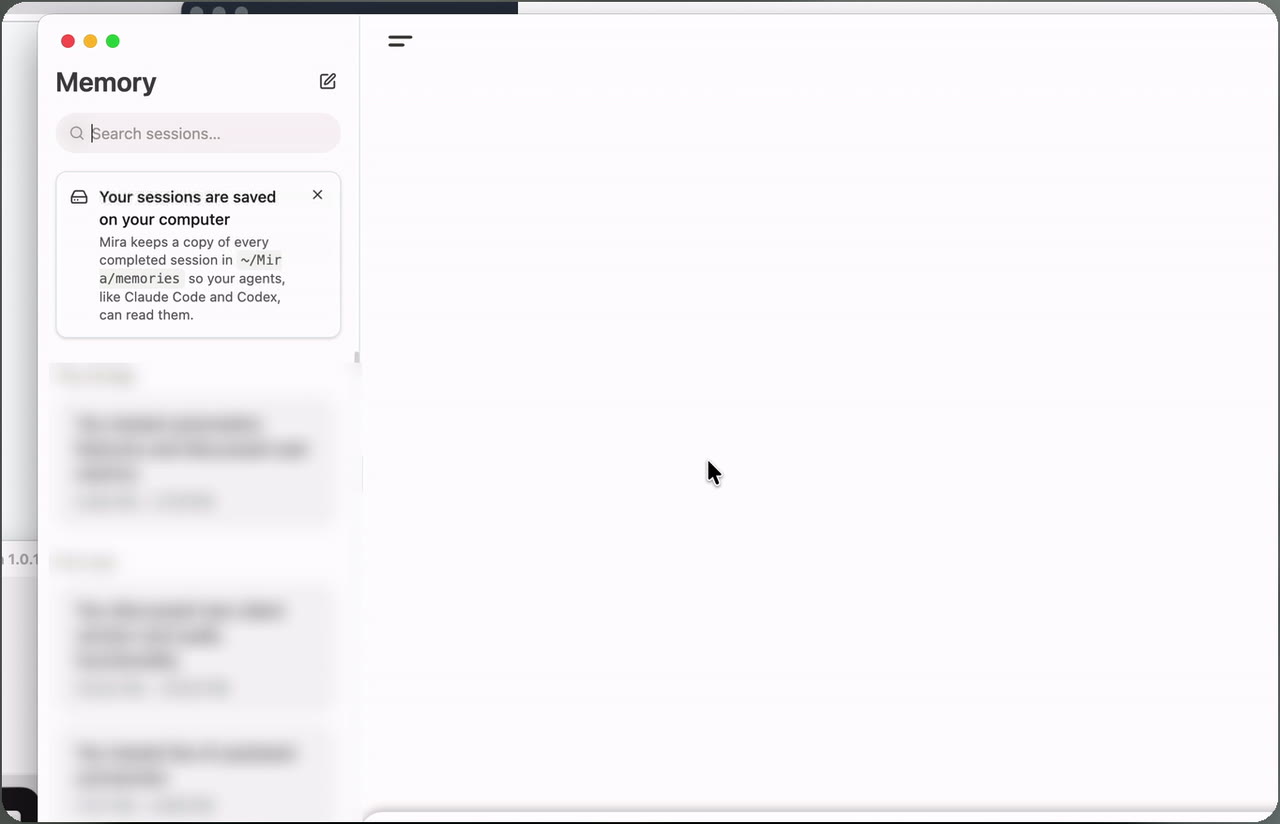 Your sessions and Listen in the desktop app.