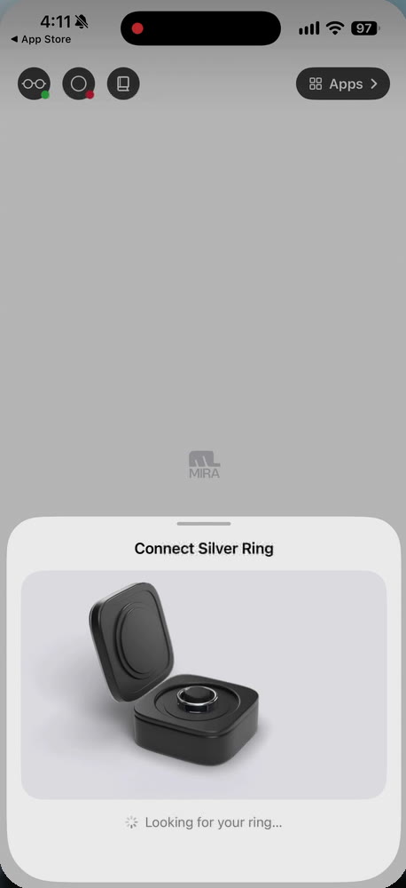 Tap your ring under Nearby Rings.