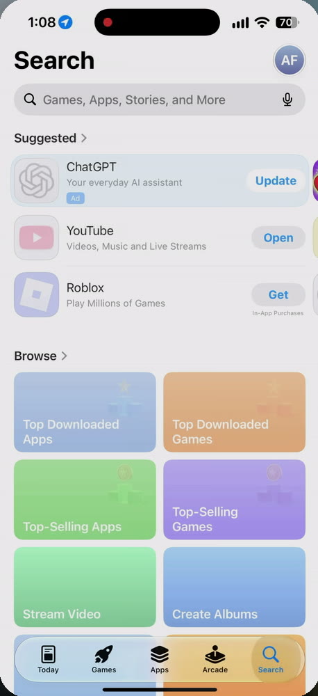 Search for MIRA glasses in the App Store.