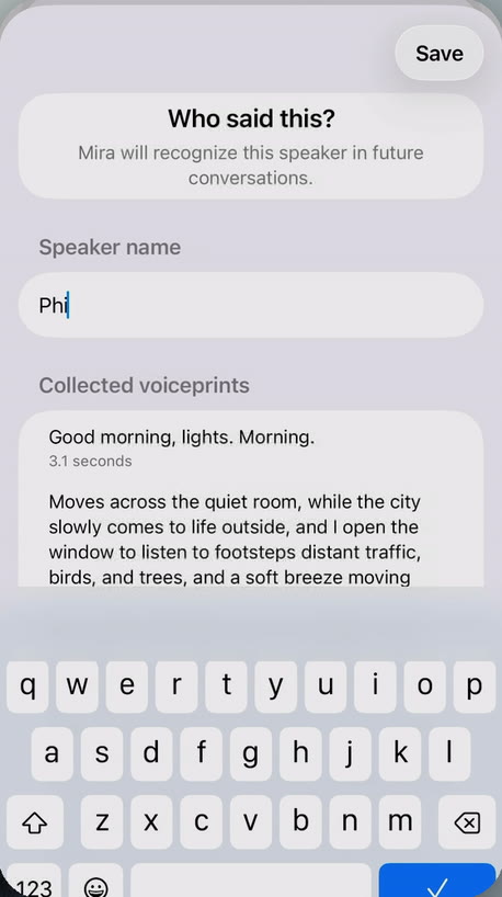 Type their name and tap Save.